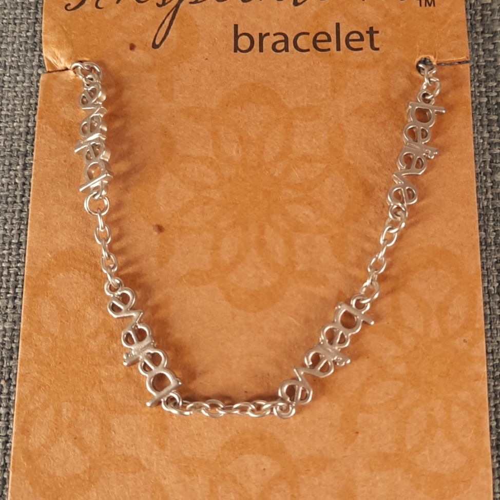 Believe Silver Metal Bracelet Chain Inspirational Religious Gift Present